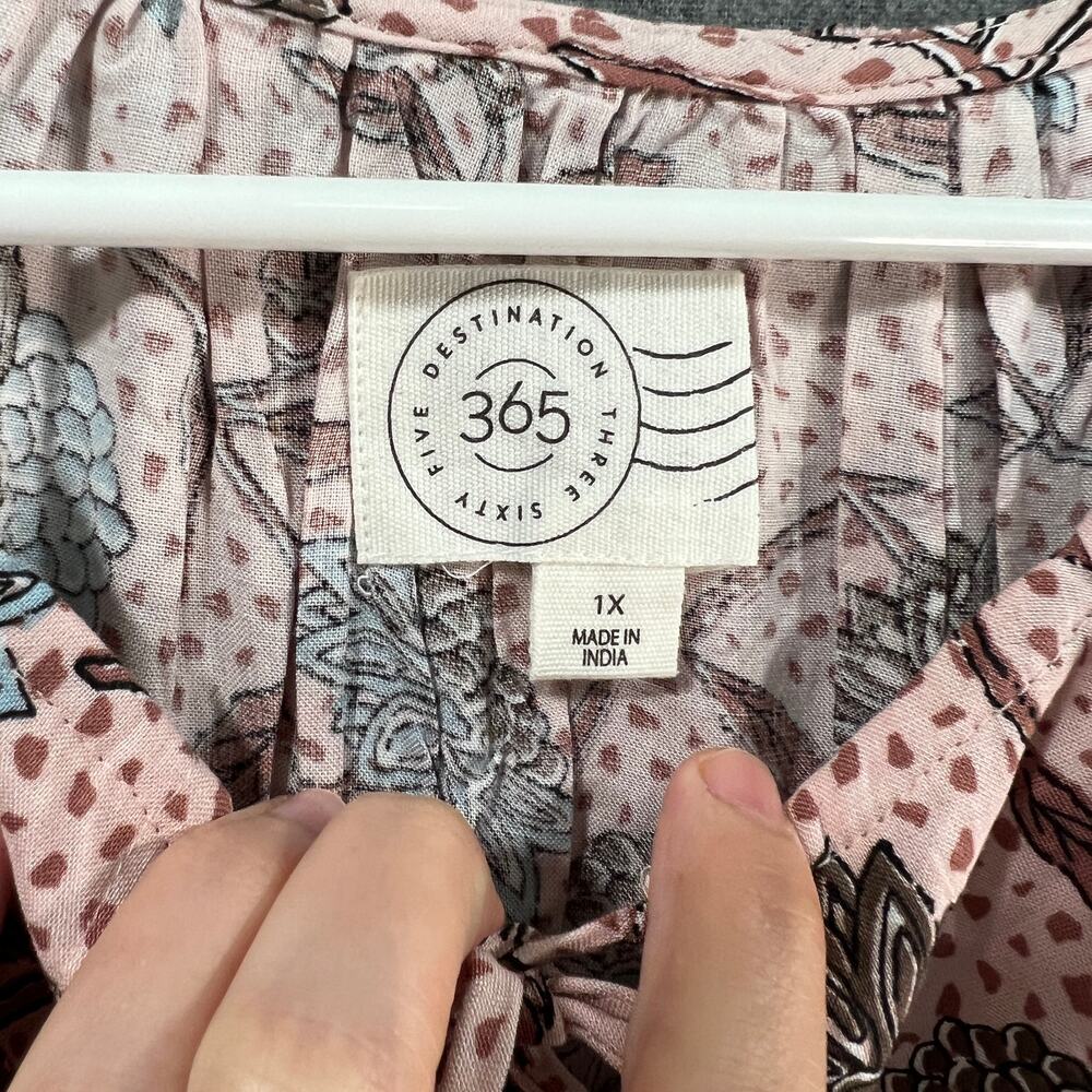 Destination 365 Women Dress  Regular Printed Short-Sleeve Midi Dress Size 1X - Picture 3 of 11